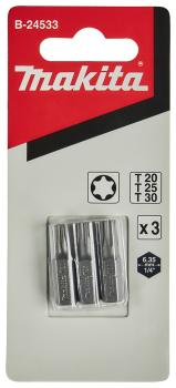 Preview: Makita B-24533 Bit-Set T20,T25,T30 Standard