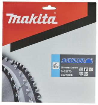 Preview: Makita B-32770 MAKBLADE Sägeblatt 260x30x40Z Kappsäge