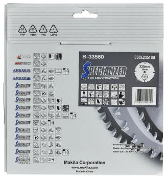 Preview: Makita B-33560 SPECIALIZED Sägeb.235x30x16Z