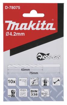 Preview: Bohrer 4,2mm HSS-GS 10Stk.