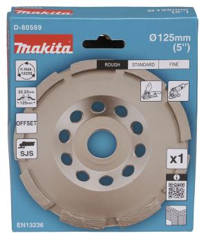 Preview: Makita D-80569 Schleiftopf 125mm grob