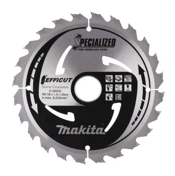 Preview: Makita E-08682 Sägeblatt 185x1,45x30, 24Z EFFICUT