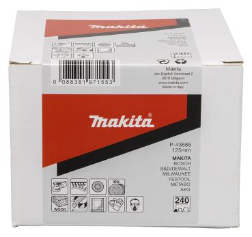 Preview: Schleifscheibe P240 125mm Klett