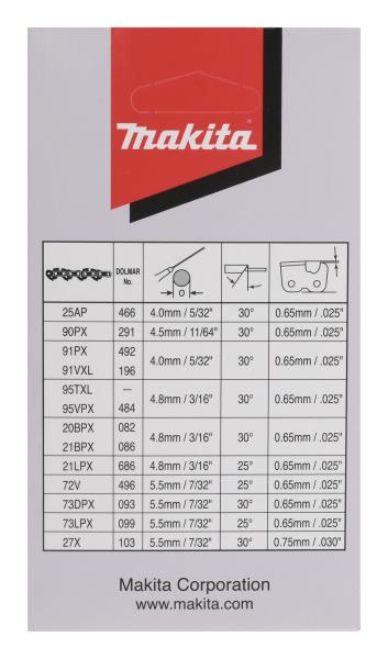 Makita 191H23-8 Sägekette 95VPX 38cm