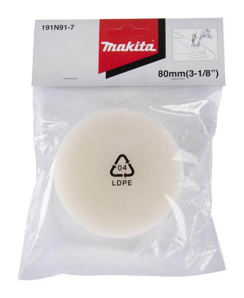 Polierpad weiß D 80 mm