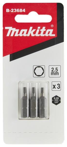 Makita B-23684 Bit 6-kant H2.5 Standard