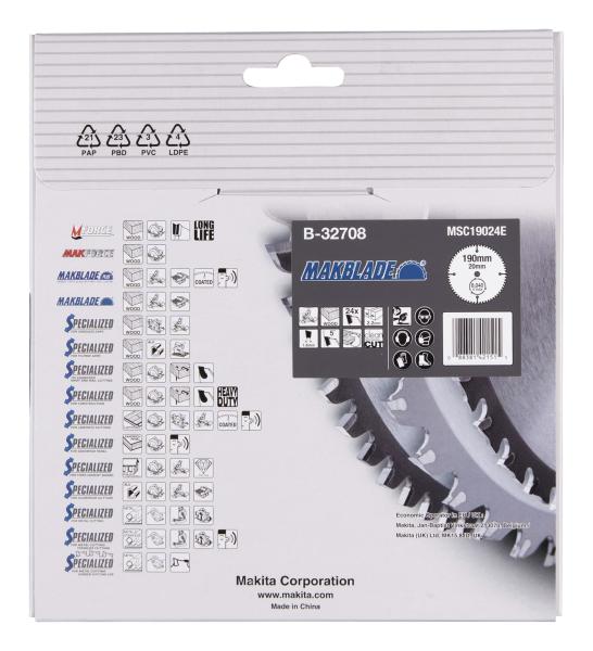 Makita B-32708 MAKBLADE Sägeb. 190x20x24Z