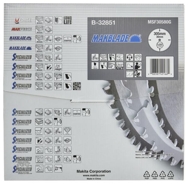 Makita B-32851 MAKBLADE Sägeb. 305x30x80Z