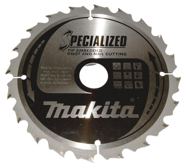 Makita B-33102 SPECIALIZED Sägeblatt 185x30x20Z für Holz