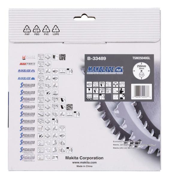 Makita B-33489 MAKBLADE+ Sägeb. 250x30x40Z