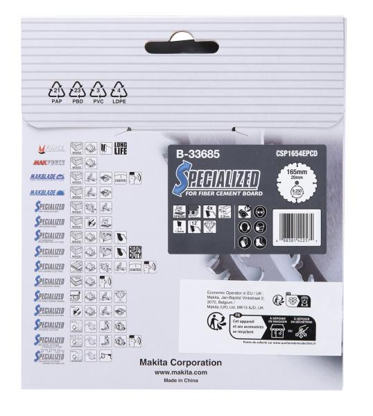 Makita B-33685 SPECIALIZED Sägeb.165x20x4Z