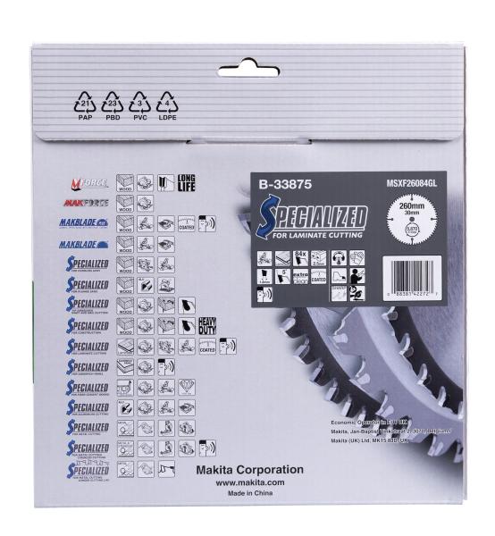 Makita B-33875 SPECIALIZED Sägeb.260x30x84Z