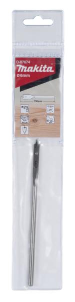 Makita D-07674 Flachfräsbohrer 6x150mm