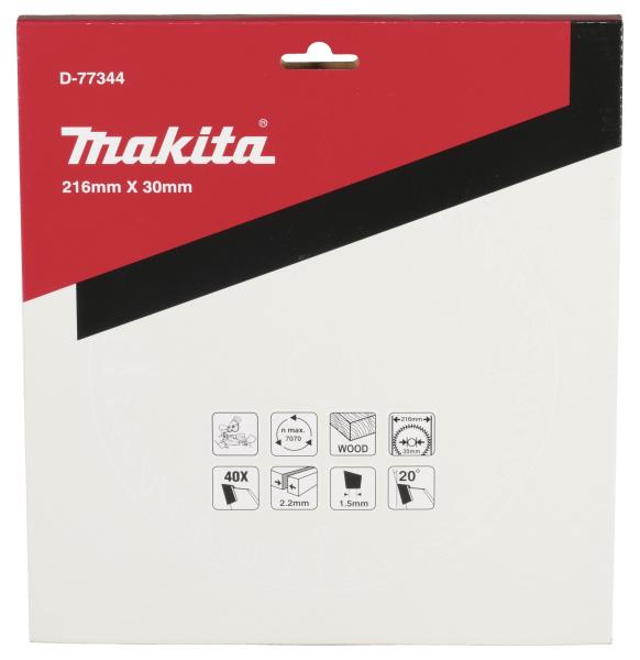 Makita D-77344 Kreissägeblatt TCT 216x30x40Z