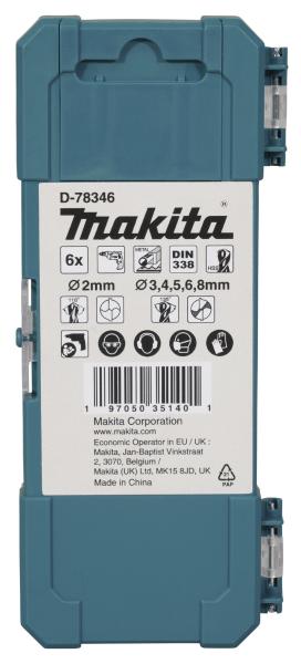 Makita D-78346 Bohrer-Set 6-tlg. HSS-GS