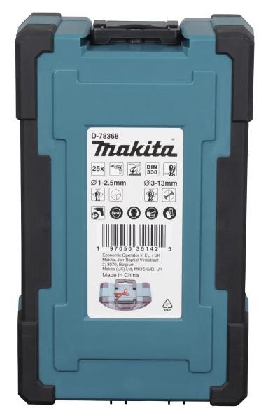 Makita D-78368 Bohrer-Set 25-tlg. HSS-GS