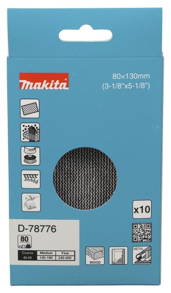 Netzschleifmittel A80 80x130mm Klett