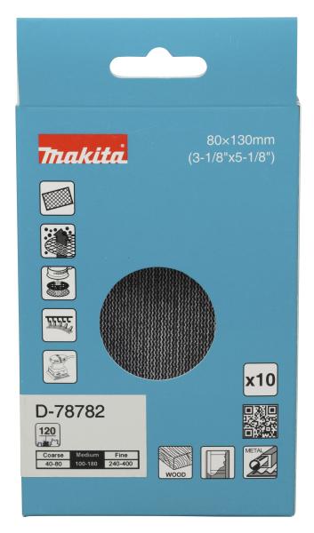 Makita D-78782 Netzschleifmittel A120 80x130mm Klett