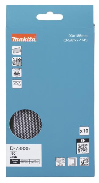 Makita D-78835 Netzschleifmittel A80 93x185mm Klett