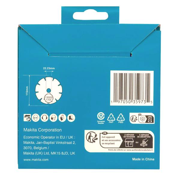 Makita D-80070 Diamak 115mm Diamanttrennscheibe