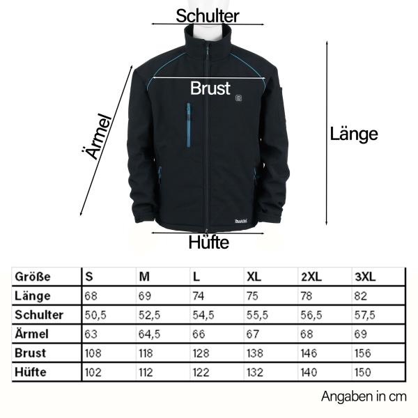 Makita DCJ205Z2XL Akku-Thermojacke
