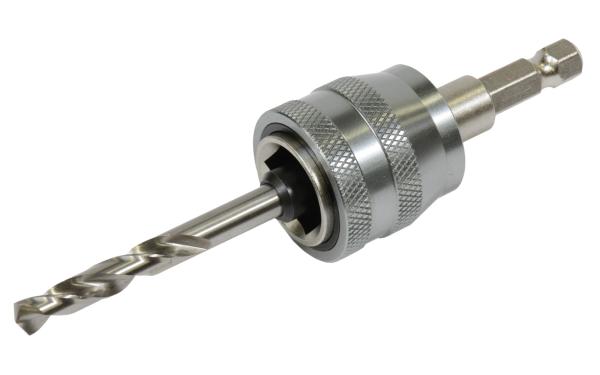 EZYCHANGE Lochsägen Adapter + HSS-G Zentrierbohrer