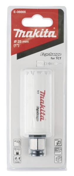 Makita E-06666 Lochsäge 25mm Ezychange TCT Hartmetall