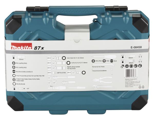 Makita E-08458 Werkzeug-Set 87-tlg.