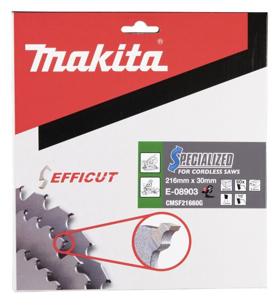 Makita E-08903 Sägeblatt 216x2,0x30, 60Z EFFICUT