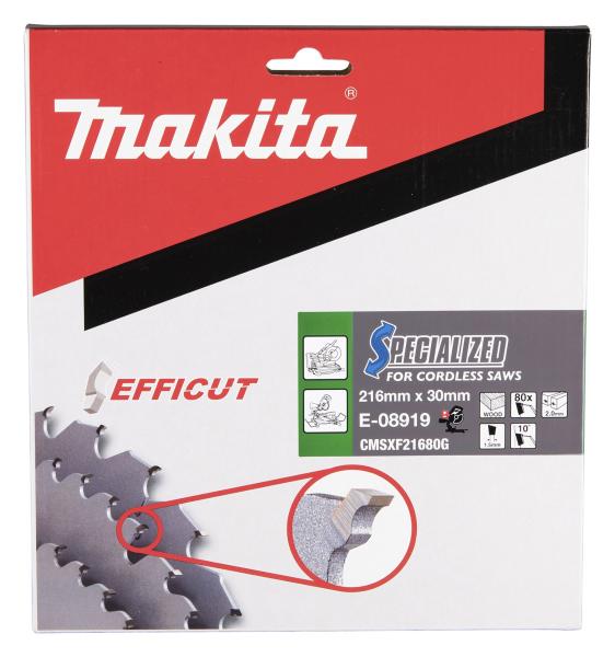Makita E-08919 Sägeblatt 216x2,0x30, 80Z EFFICUT