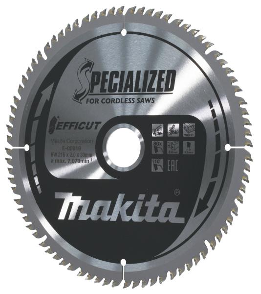 Sägeblatt 216x2,0x30, 80Z EFFICUT