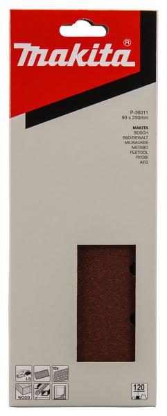 Schleifpapier P120 93x230mm gelocht