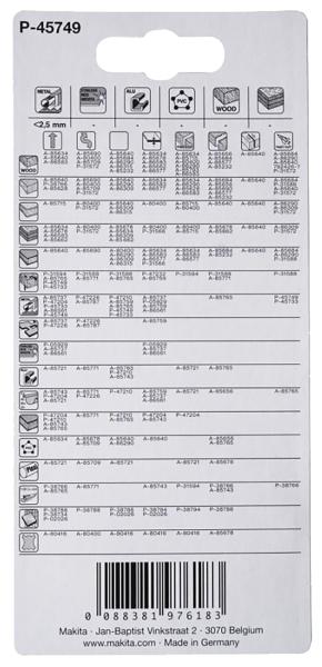 Makita P-45749 Stichsägeblatt M-FORCE STL007 bi