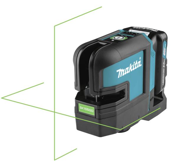 Makita SK105GDZ Akku-Kreuzlinienlaser 12V grün bis 35m